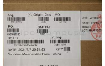 Lenovo 5CB1C17215 COVER Upper Case ASM_GER L81X8 NFPBKDIS