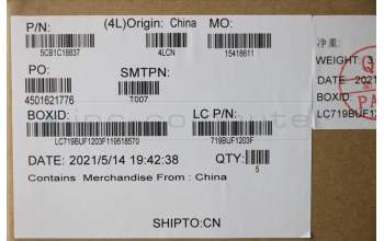 Lenovo 5CB1C18837 COVER Upper Case ASM_ITA L82KD BK TEX
