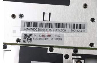 Lenovo 5CB1C19415 C-Abdeckung mit Tastatur, Ukraine, Platingrau