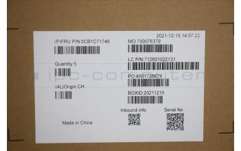 Lenovo 5CB1C71746 COVER Upper Case ASM_NORDIC WT 82KF SR
