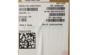 Lenovo 5CB1C72419 COVER Upper Case ASM_GRE W 20YA MG