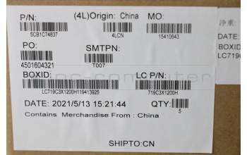 Lenovo 5CB1C74837 COVER Upper Case ASM_ENG L82JUBUWHW/F