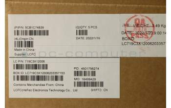 Lenovo 5CB1C74839 COVER Upper Case ASM_FRA/ENGL82JUBUWHW/F