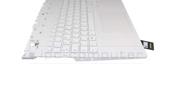 5CB1C74876 teclado incl. topcase original Lenovo DE (alemán) blanco/blanco con retroiluminacion