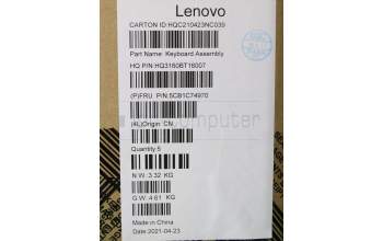 Lenovo 5CB1C74970 COVER Upper Case ASM_ENG H82L5 STO DIS