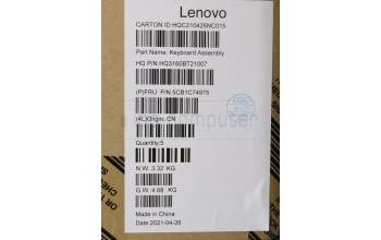 Lenovo 5CB1C74975 COVER Upper Case ASM_GER H82L5 STO DIS