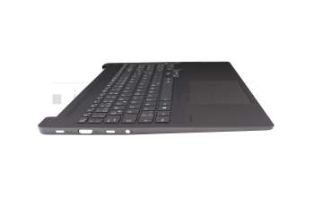 5CB1C75007 teclado incl. topcase original Lenovo DE (alemán) antracita/antracita con retroiluminacion (DC/In: USB-C)