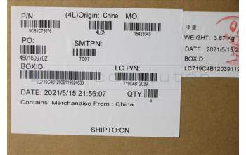 Lenovo 5CB1C75076 COVER Upper Case ASM_RUS L82KV FP A/GUMA