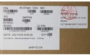 Lenovo 5CB1C75100 COVER Upper Case ASM_HUN L82KV NFPA/BUMA