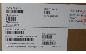 Lenovo 5CB1C75117 COVER UpperCaseASM_CZE/SLKL82KVNFPA/BUMA