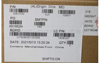 Lenovo 5CB1C75752 COVER Upper CaseASM_NORDICL82KVNFPA/GUMA