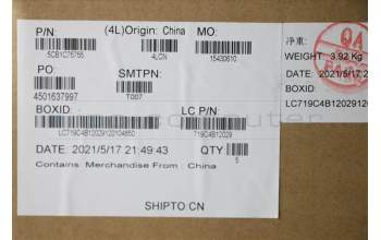 Lenovo 5CB1C75755 COVER Upper Case ASM_SLV L82KV NFPA/GUMA