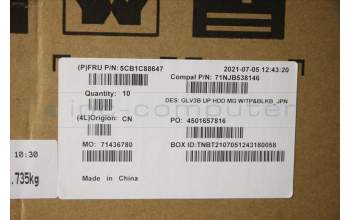 Lenovo 5CB1C88647 COVER UpperCaseASM_JPN C21A4 HD MGBL