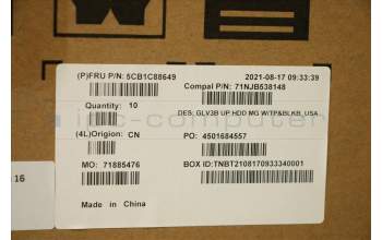Lenovo 5CB1C88649 COVER UpperCaseASM_USA ENG C21A4 HDMGBL