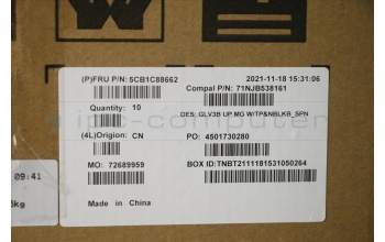 Lenovo 5CB1C88662 COVER UpperCaseASM_SPA C21A4 MGNBL