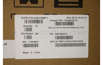 Lenovo 5CB1C88671 COVER UpperCaseASM_HUN C21A4 MGNBL