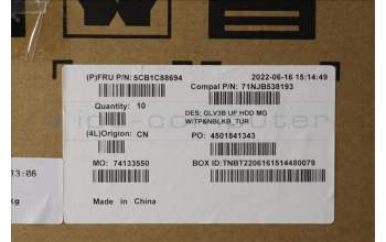 Lenovo 5CB1C88694 COVER UpperCaseASM_TUR C21A4 HD MGNBL