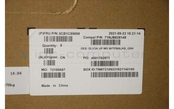 Lenovo 5CB1C89898 COVER Upper Case ASM_GRE C 21A2 MGBL