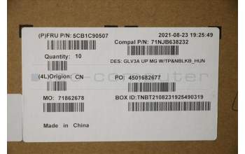 Lenovo 5CB1C90507 COVER Upper Case ASM_HUN C 21A2 MGNBL