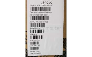 Lenovo 5CB1C90925 COVER Upper Case ASM ENG H 82KM GY