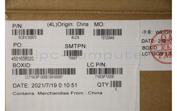 Lenovo 5CB1C92872 C-Cover with keyboard, French, Iron Grey