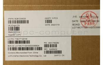 Lenovo 5CB1C93033 COVER UpperCaseASM_EUROENGL82JWBU_RGBW/F