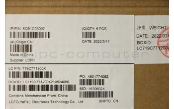 Lenovo 5CB1C93097 COVER Upper CaseASM_EUROENGL82JWSG_BUW/F