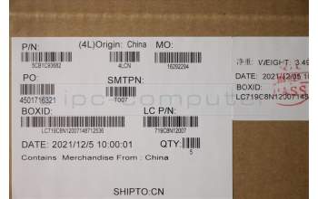 Lenovo 5CB1C93682 COVER Upper Case ASM_GER L82K8 BK