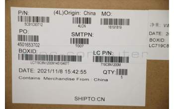 Lenovo 5CB1C93712 COVER Upper Case ASM_FRA L82K8 BK RGB