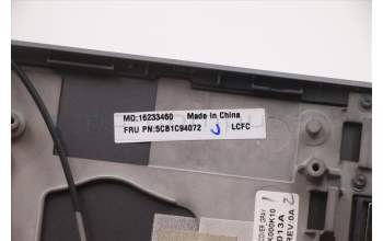 Lenovo 5CB1C94072 COVER Upper Case ASM_ITA L82K8 GY RGB