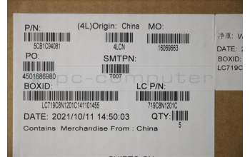 Lenovo 5CB1C94081 COVER Upper Case ASM_SWS L82K8 GY RGB