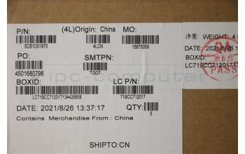 Lenovo 5CB1D01975 COVER UpperCaseASM_LASPAL82C7IG_IMR_LIPC