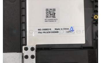 Lenovo 5CB1D03680 COVER Upper Case ASM_SLV L81W1 NFPBKLIPC
