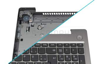5CB1D03702 teclado incl. topcase original Lenovo DE (alemán) gris/plateado