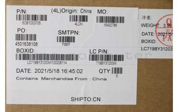 Lenovo 5CB1D03705 COVER Upper Case ASM_GRE L81W1 NFPPGLIPC