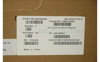 Lenovo 5CB1D04594 COVER Upper Case ASM_SWS C 82K1