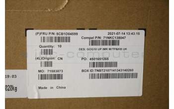 Lenovo 5CB1D04599 COVER Upper Case ASM_UKE C 82K1