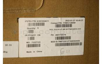 Lenovo 5CB1D04611 COVER Upper Case ASM_UKR C 82K1 RGB