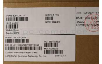Lenovo 5CB1D05114 COVER Upper Case ASM_TC L82JH SG BU