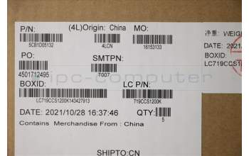 Lenovo 5CB1D05132 COVER Upper Case ASM_SLV L82K6 GY