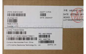 Lenovo 5CB1D12381 COVER Upper Case ASM_SPA L82JK SG BU