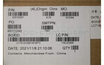 Lenovo 5CB1D20047 COVER Upper Case ASM_BUL L82JN PHA_BU