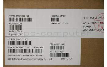 Lenovo 5CB1D33483 COVER Upper Case ASM_SPA L82M8 GY BL