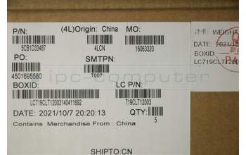 Lenovo 5CB1D33487 COVER Upper Case ASM_USA ENG L82M8 GY BL