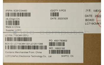 Lenovo 5CB1D34483 COVER Upper Case ASM_UKE L82NJ L/S DIS