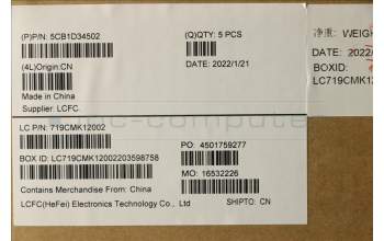 Lenovo 5CB1D34502 COVER Upper Case ASM_ITA L82NJ S/G DIS