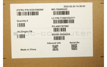 Lenovo 5CB1D66560 COVER Upper Case ASM_HUN WT 82KF SR