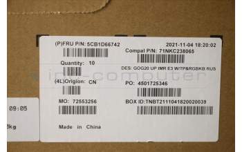 Lenovo 5CB1D66742 COVER Upper Case ASM_RUS C 82K2 E3 RGB