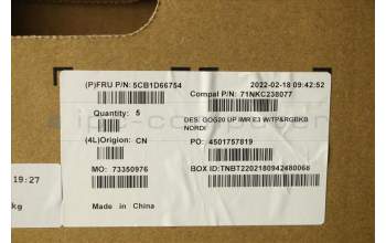 Lenovo 5CB1D66754 COVER UpperCaseASM_NORDIC C 82K2 E3 RGB