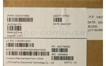 Lenovo 5CB1D70682 COVER Upper Case ASM_ITA L82L0 CGY